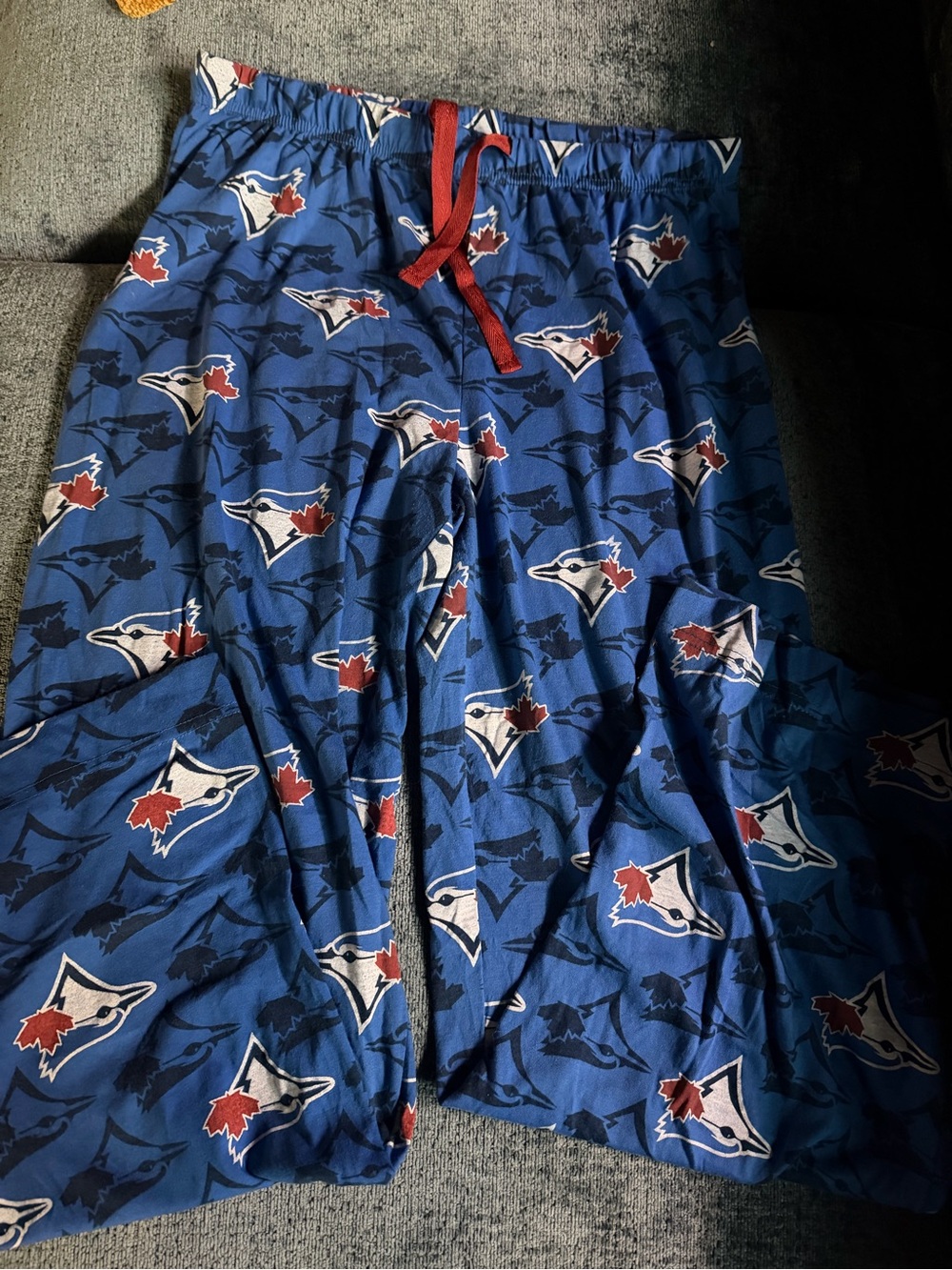 MLB Toronto Blue Jays Navy & Red Logo Pajama Pants